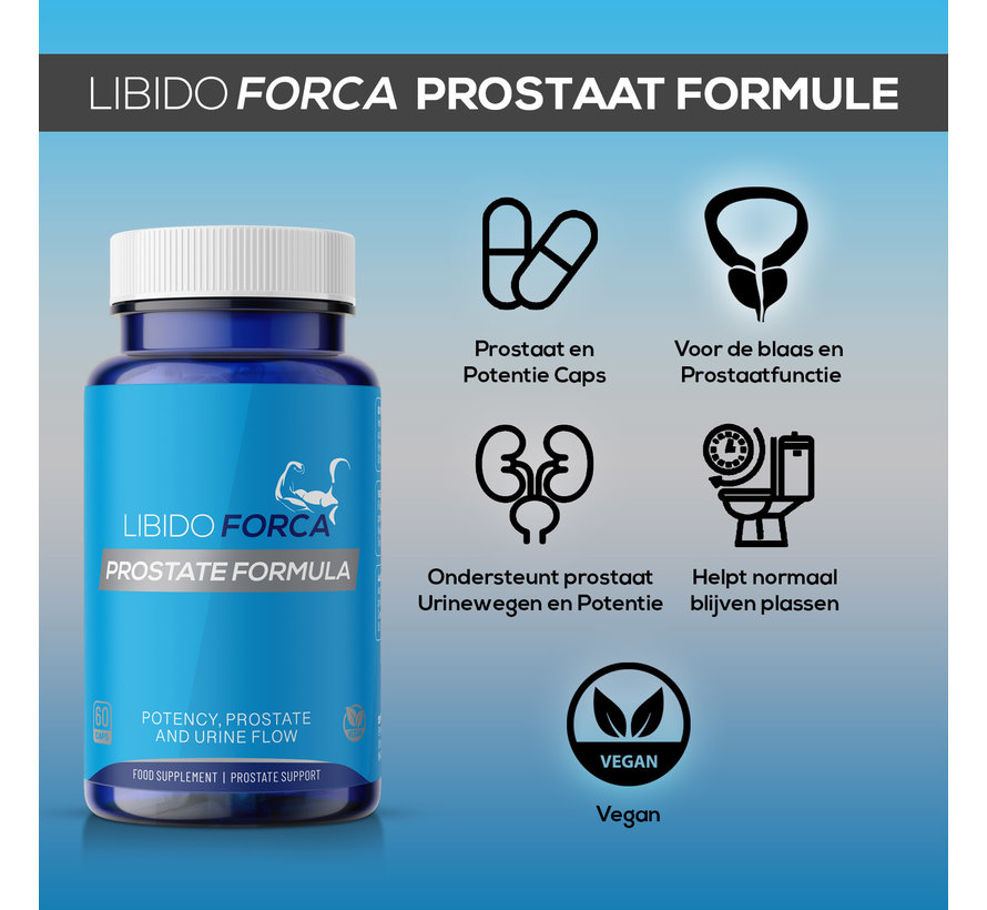 Libido Forca Prostate Formula - 60 vegan caps - Prostaat &  Potentie Formule