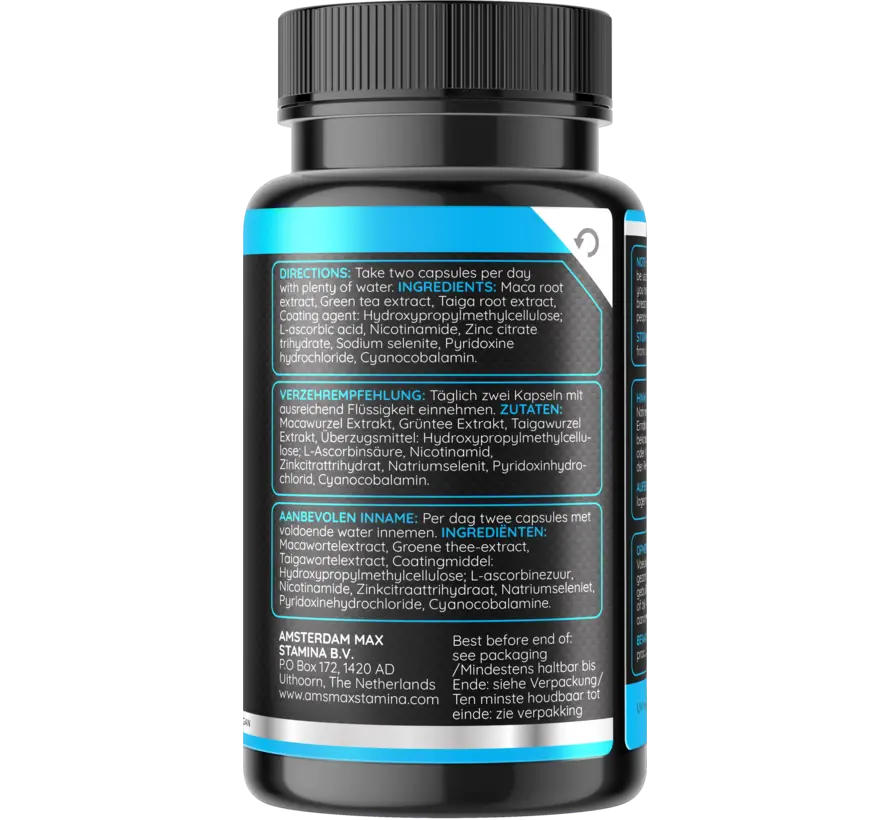 Testo Power Pro - 60 vegan caps - Testosteron & Spieropbouw – Energie & Potentie