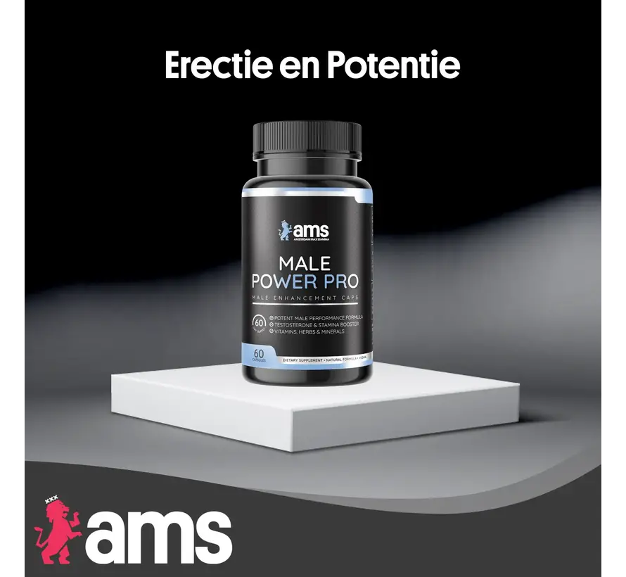 Male Power Pro - 60 Vegan caps - Erectie & Libido Booster  - Erectiepillen Kuur - Krachtige Formule