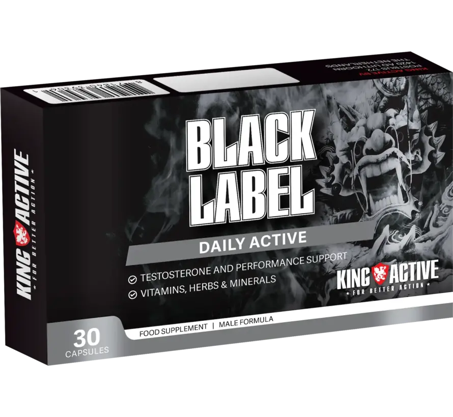 King Active Black Label 30 caps - Potentie en Testosteron Booster - One A Day