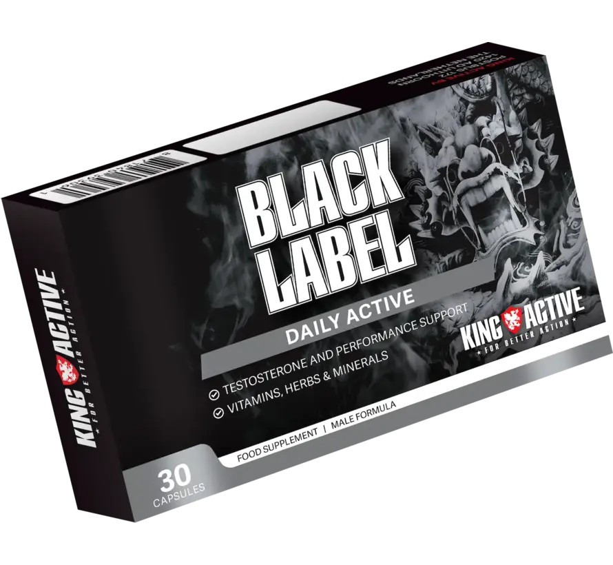 King Active Black Label 30 caps - Potentie en Testosteron Booster - One A Day