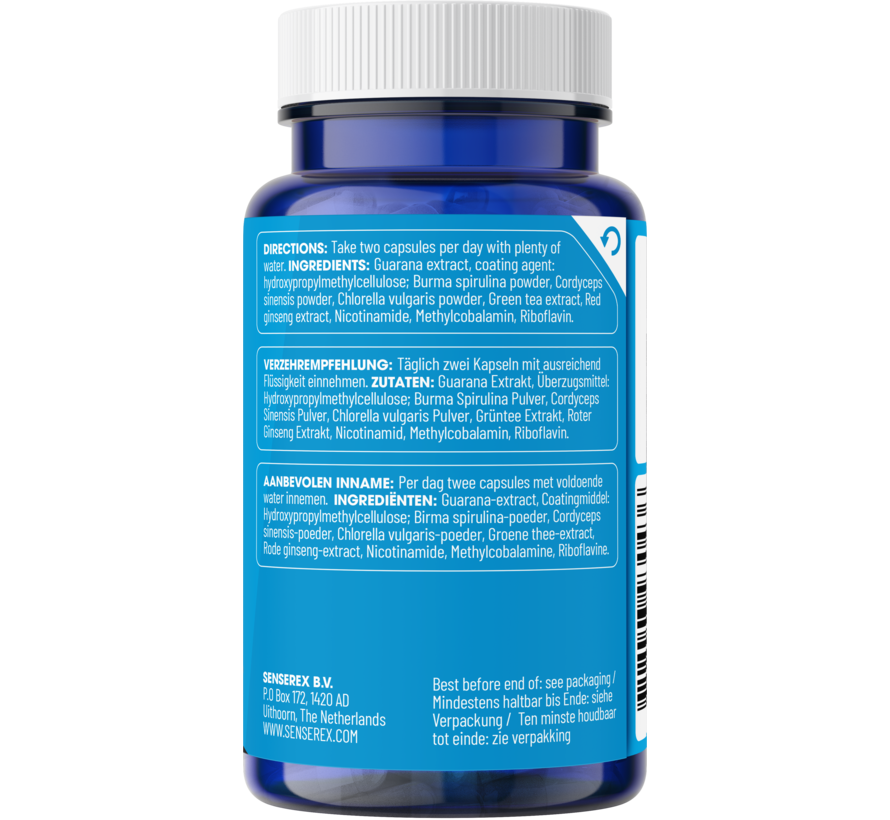 Performance Maximum Energy | Energieformule met Guarana, Groene Thee & B-vitaminen | 30 Capsules