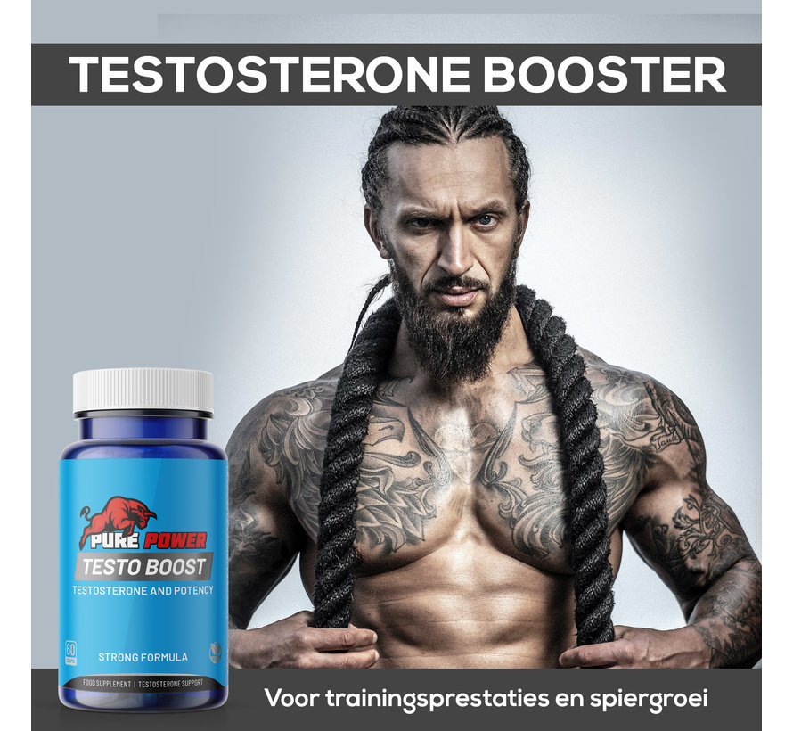 Testo Boost | Mannenformule met Magnesium, Zink & Selenium | 60 Capsules