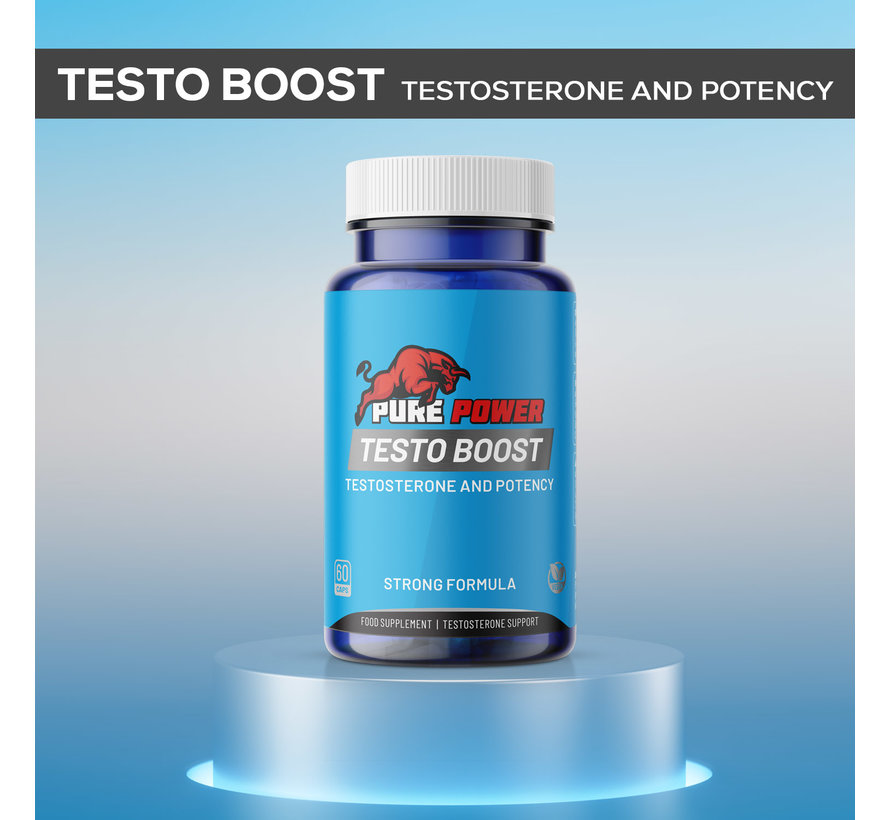 Testo Boost | Mannenformule met Magnesium, Zink & Selenium | 60 Capsules
