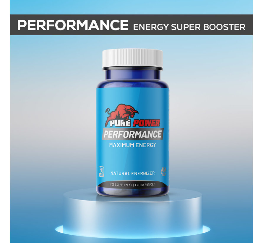 Performance Maximum Energy | Energieformule met Guarana, Groene Thee & B-vitaminen | 30 Capsules