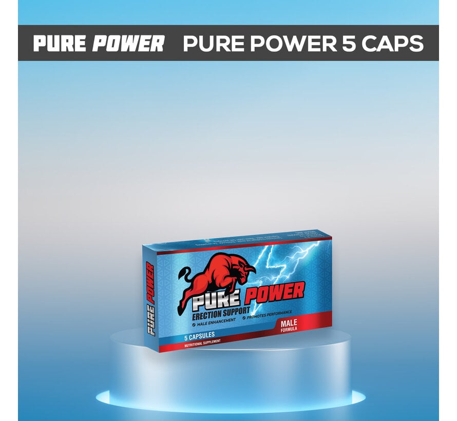 Pure Power | Mannenformule met Plantenextracten & Zink | 5 Capsules