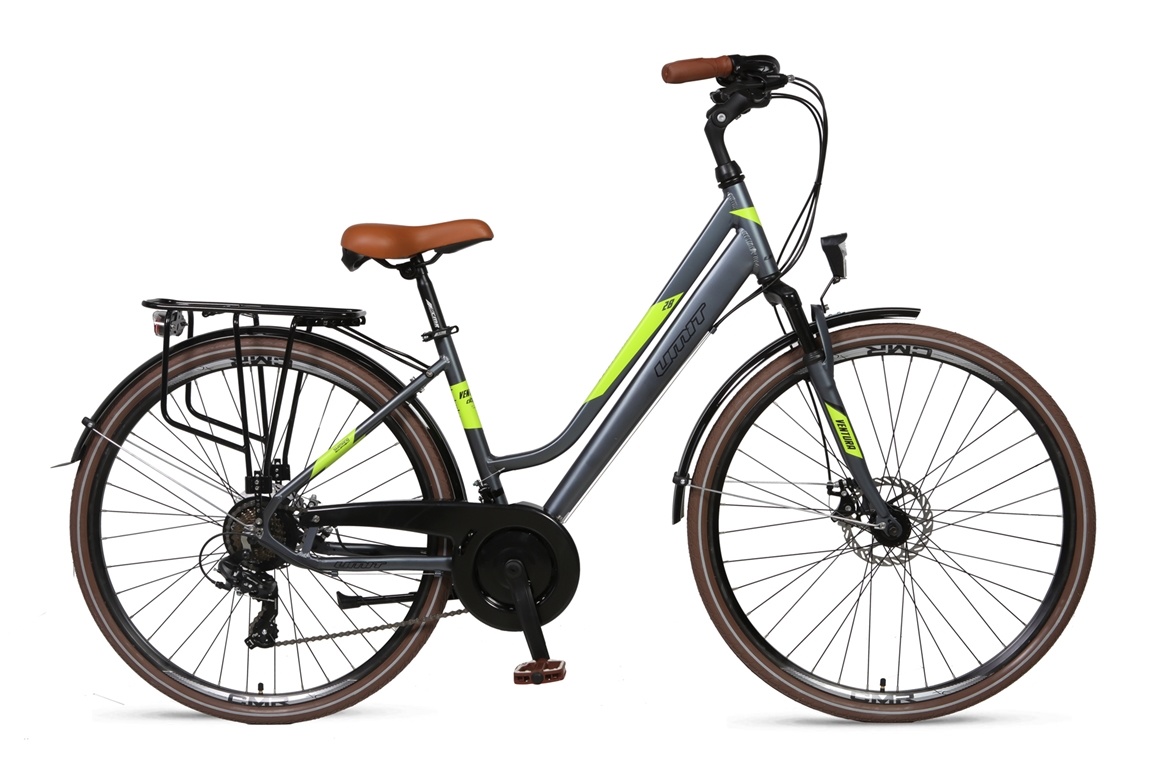 Umit Ventura 28inch Damesfiets 43cm 21v Antraciet Lime