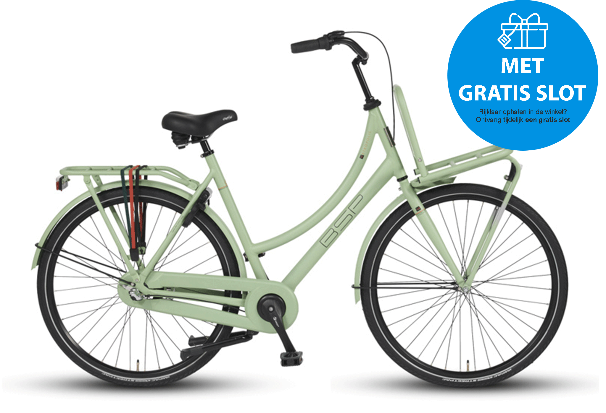 BSP Metropolis Comf. dames 51cm 3v retro groen mat - Outlet