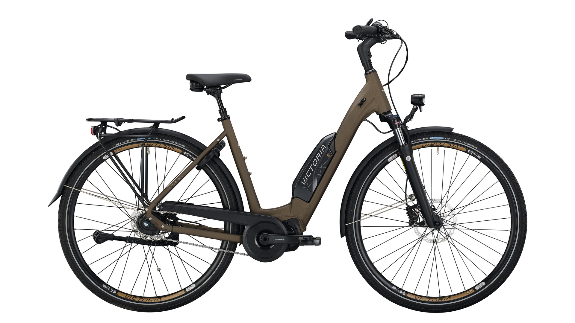 Victoria eTouring 7.7 Dames 55 cm Pine Black Matt/Brown 5V