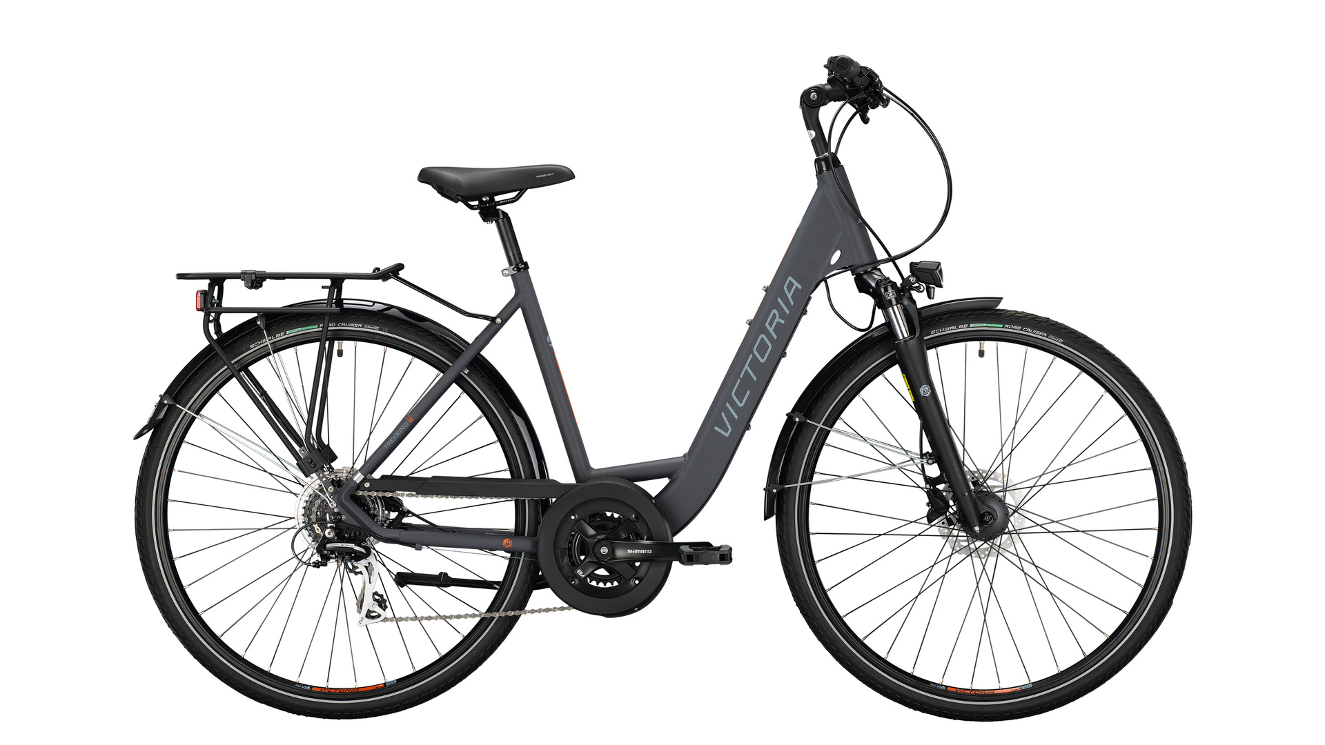 Victoria Trekking 2.9 Damesfiets 28 inch Charcoal Anthracite Matt/Oran -  Ado Bike
