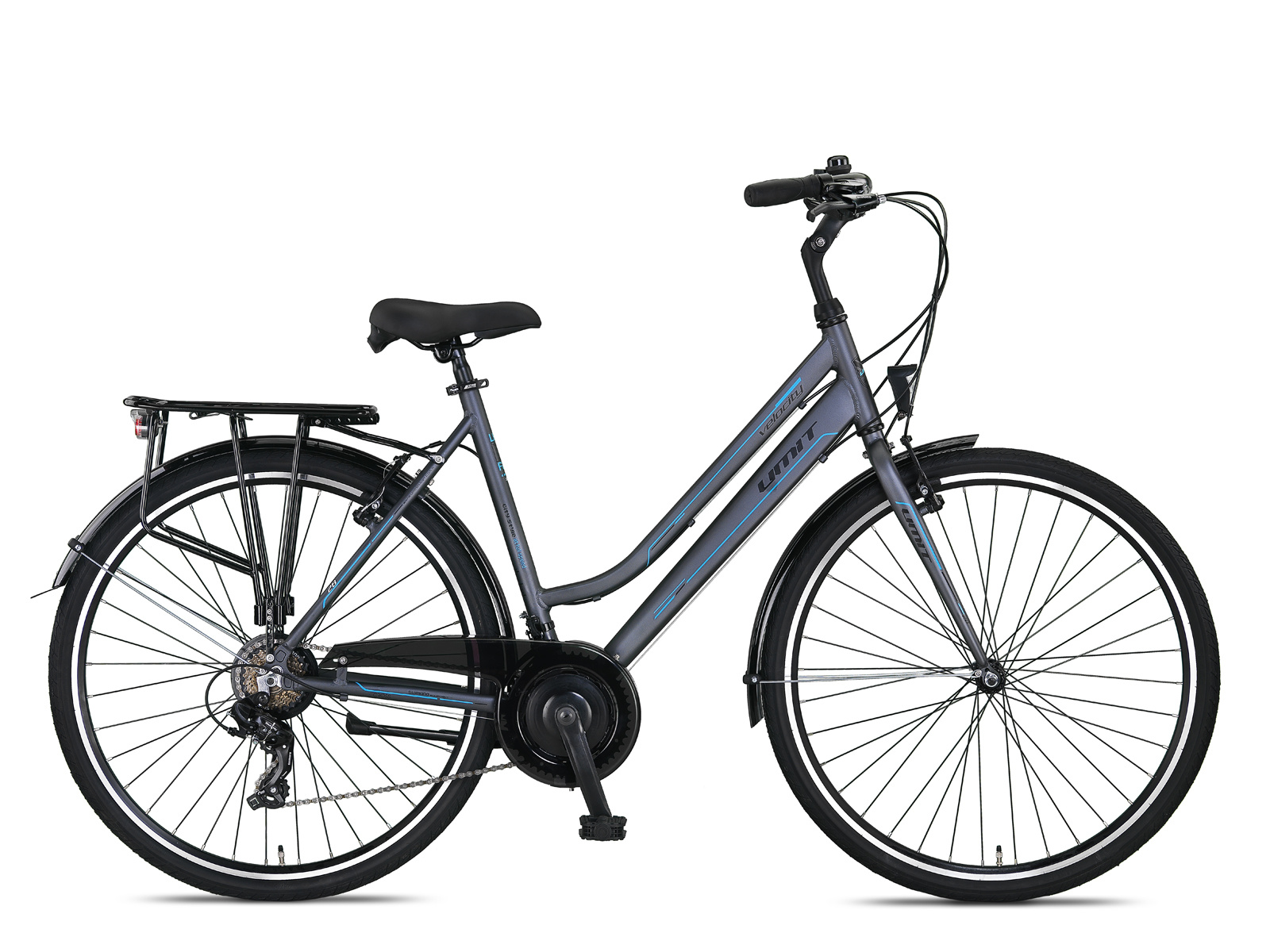 Umit Velo City 28 inch damesfiets Grijs Turquoise 53 cm