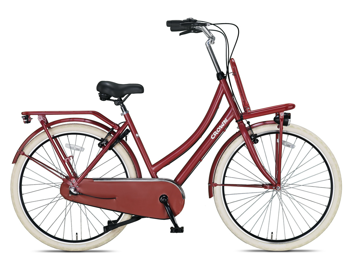 Crown Istanbul Transportfiets 28 inch 53cm Warm Rood N3 - Ado Bike
