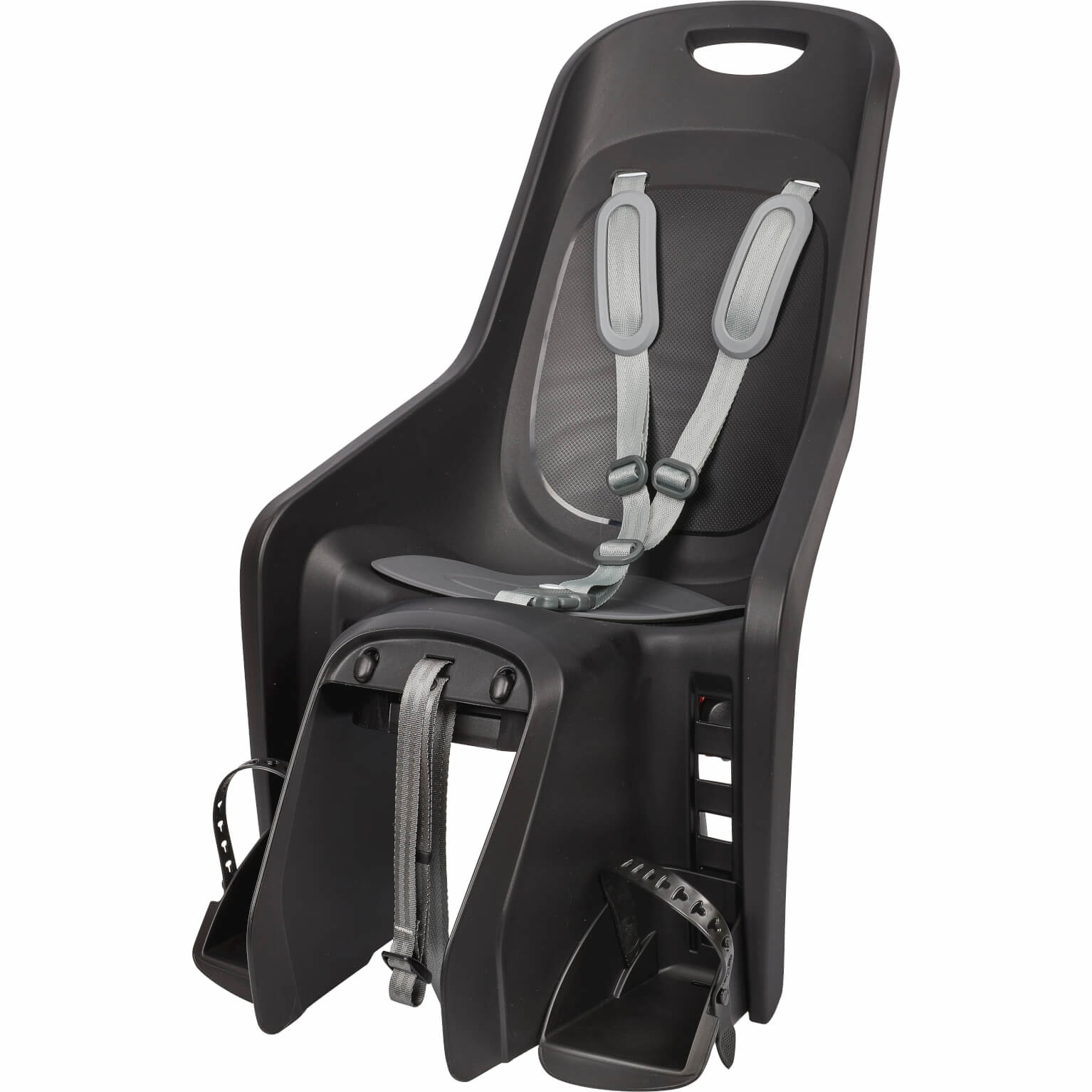 Polisport achterzitje Bubbly plus drager black/dark grey