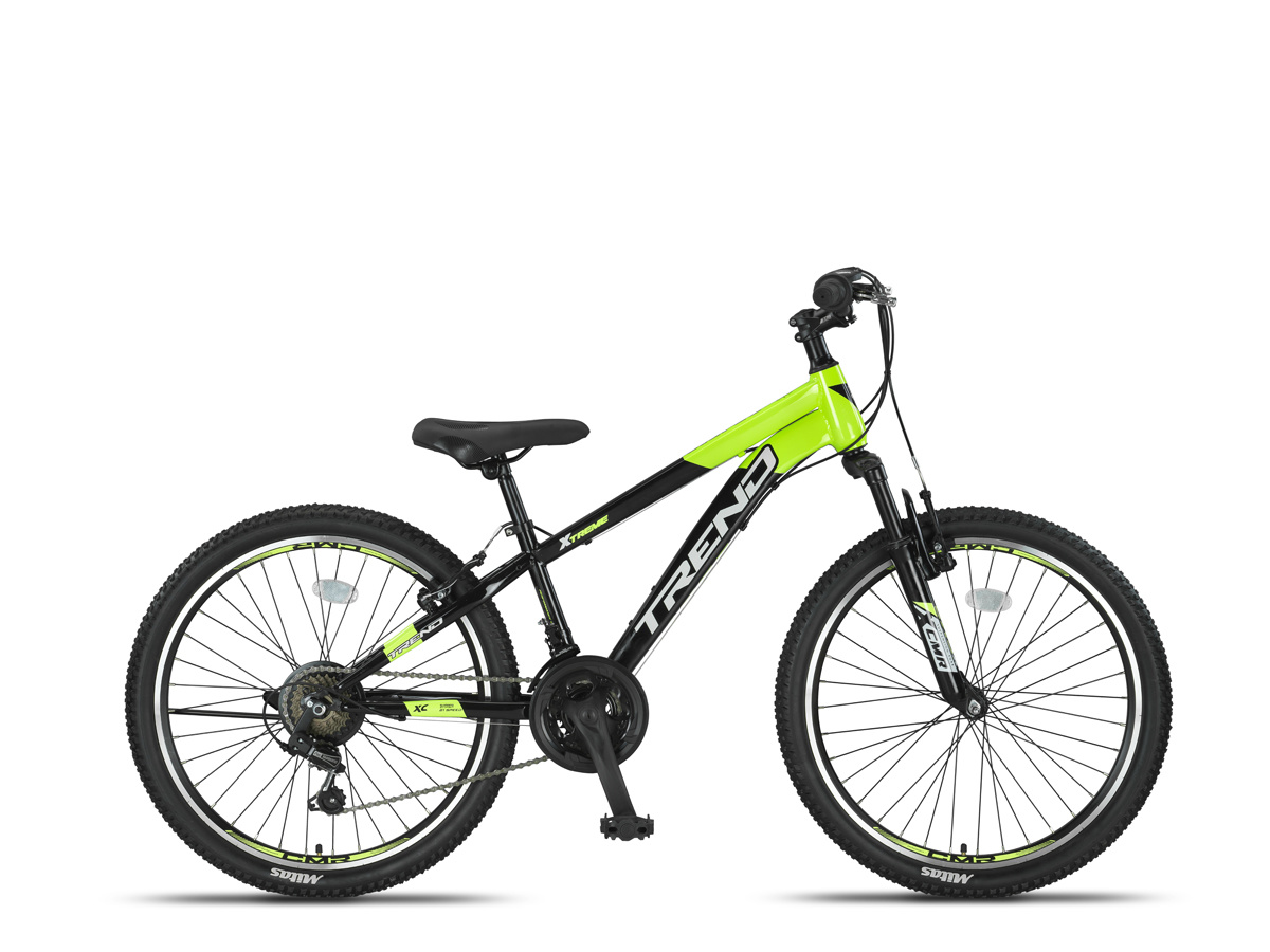 Altec Trend 24 inch Mountainbike 21v Zwart Lime