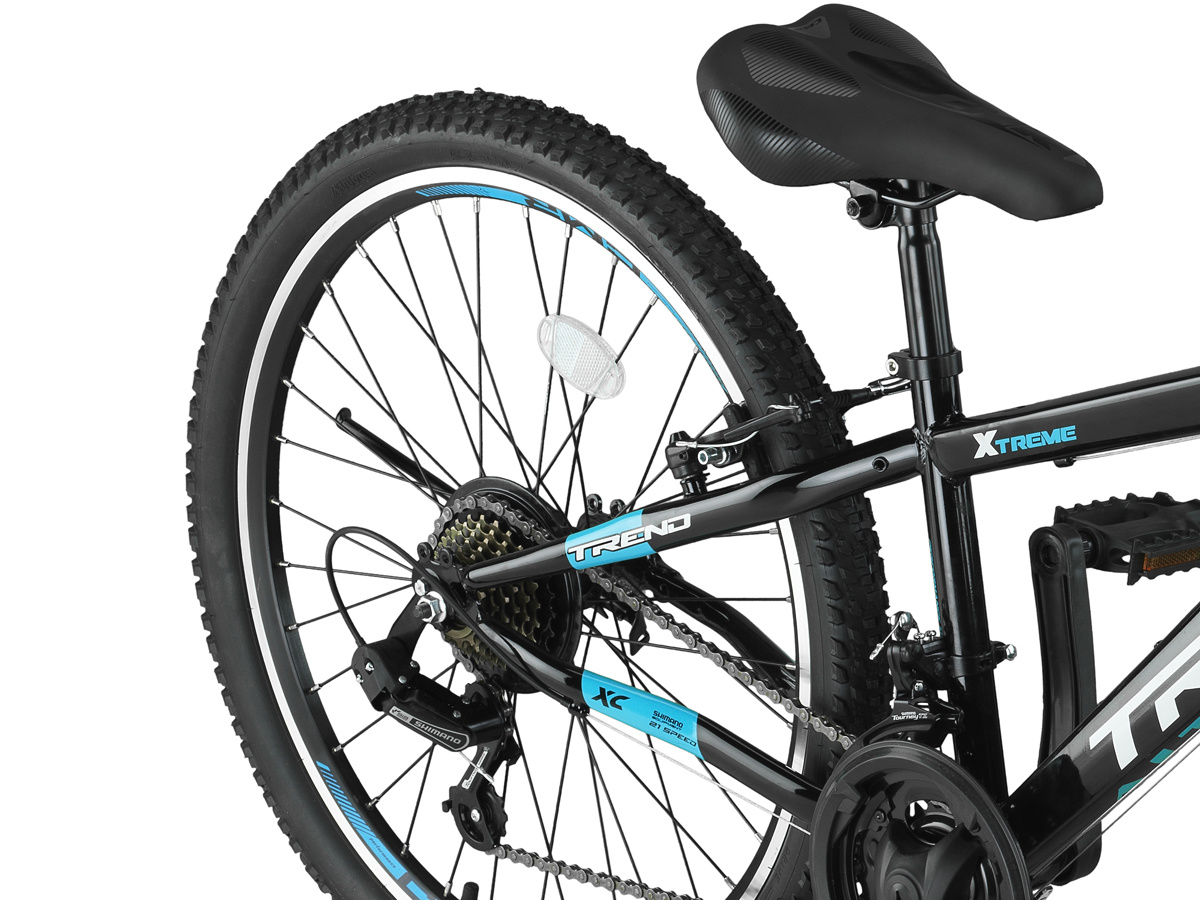 Altec Trend 24 inch Mountainbike 21v Zwart Blauw - Ado Bike