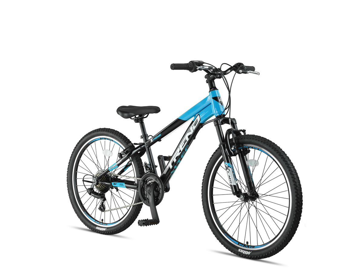 Altec Trend 24 inch Mountainbike 21v Zwart Blauw - Ado Bike