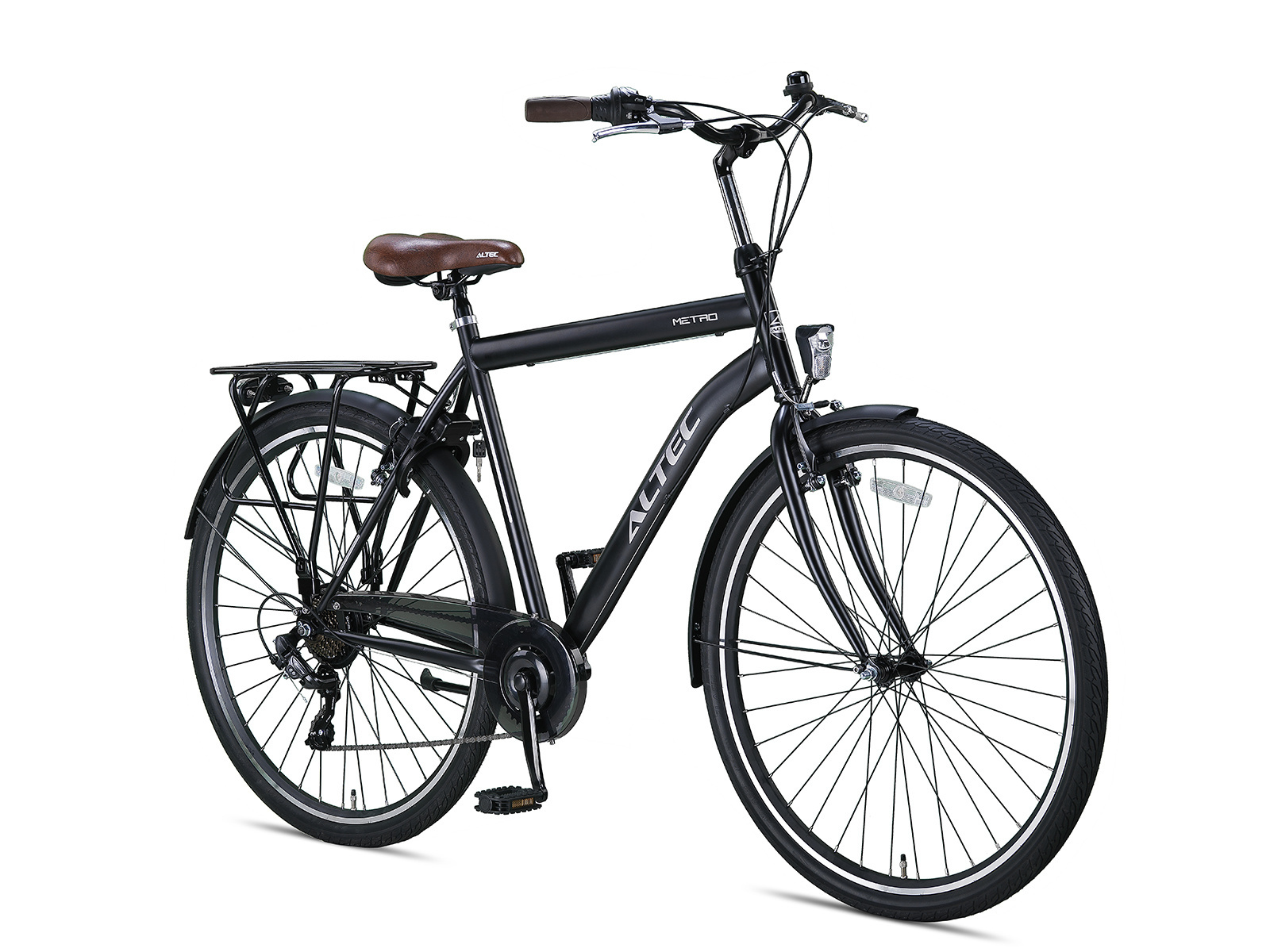 Altec Metro Herenfiets 28 inch 50cm Mat Zwart 7v - Ado Bike