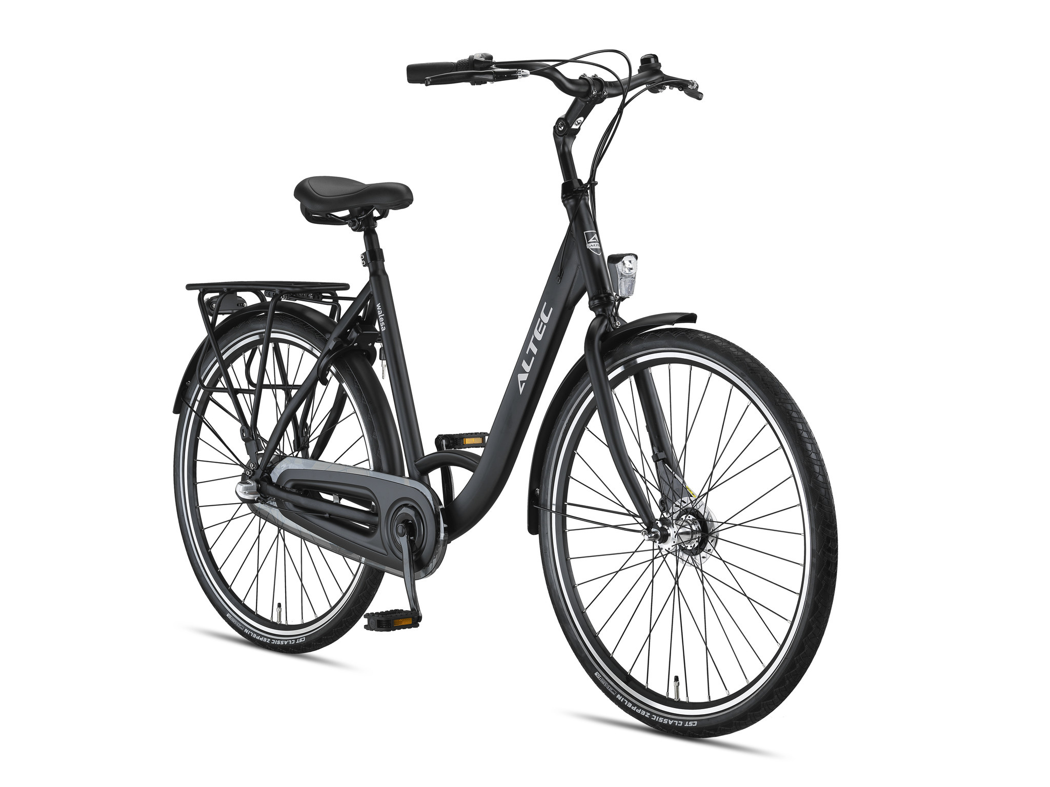 Altec Walesa Damesfiets 28inch 56cm Mat Zwart 3v - Ado Bike