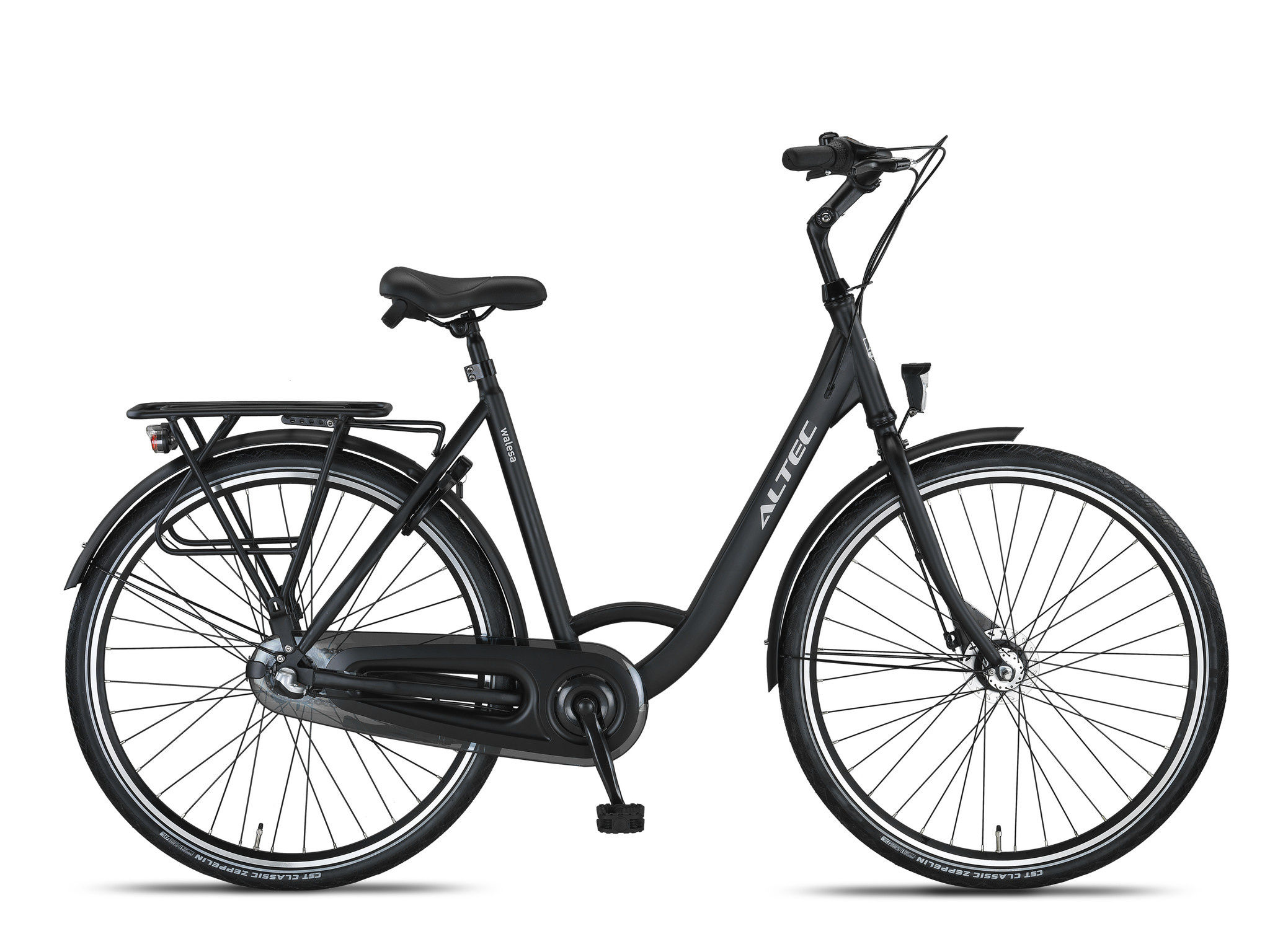 Altec Walesa Damesfiets 28inch 52cm Mat Zwart 3v - Ado Bike