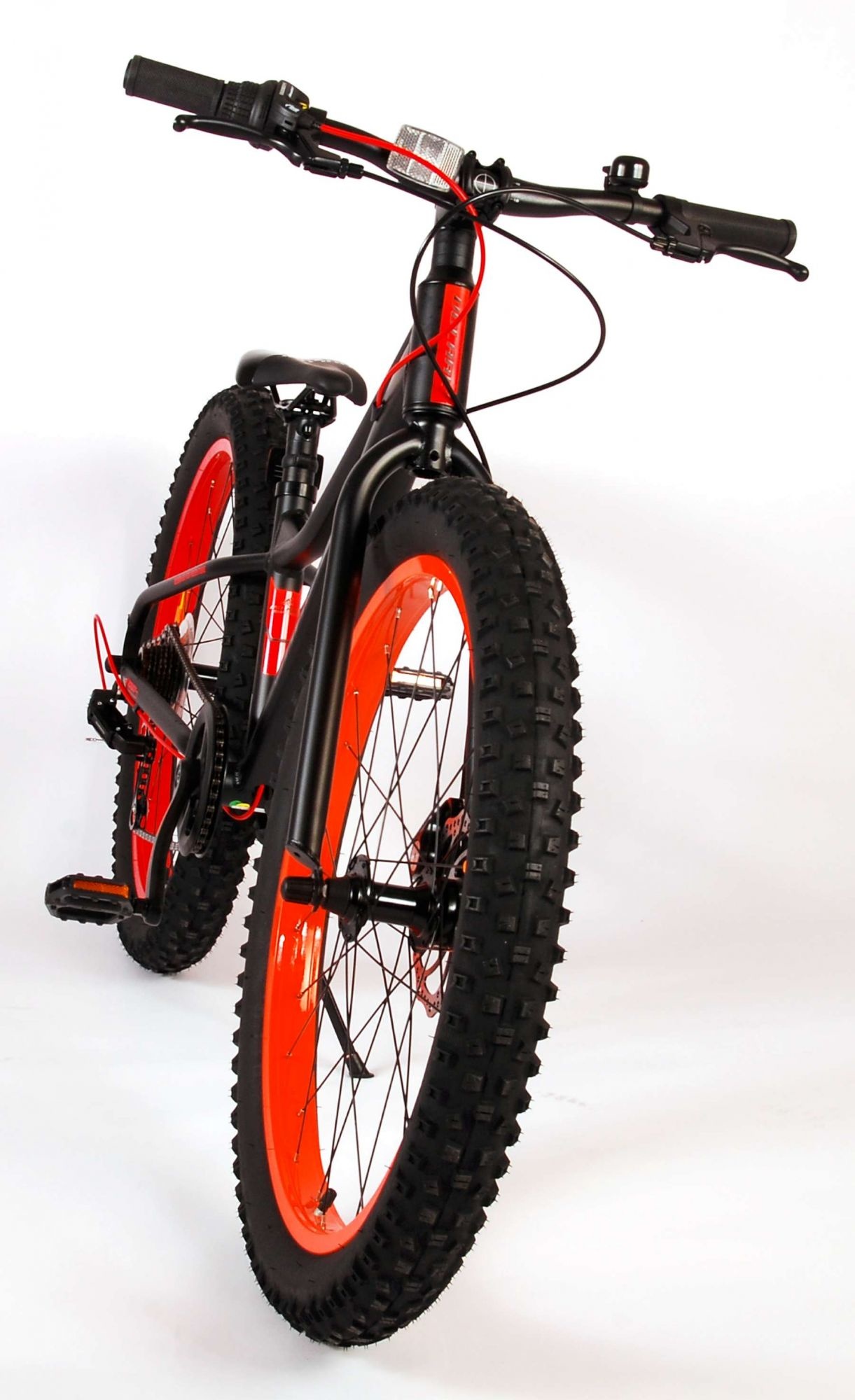 Volare Gradient Fatbike 24 inch Zwart/Rood/Oranje 7v - Ado Bike