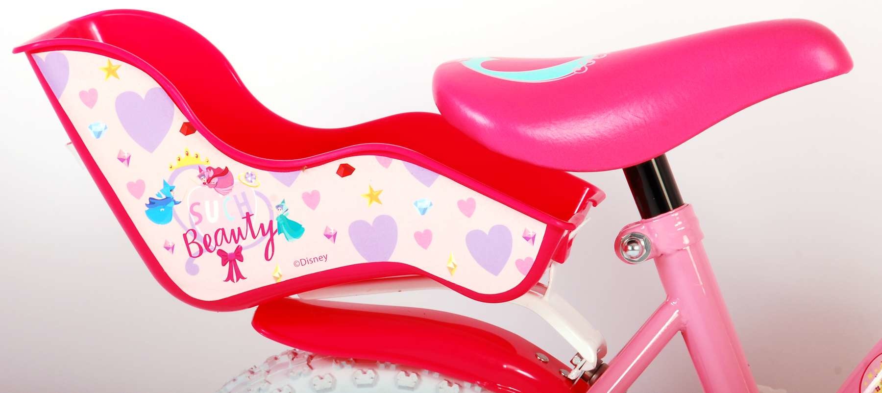 Disney Princess Kinderfiets Meisjes 12 inch Roze Poppenzitje - Ado Bike