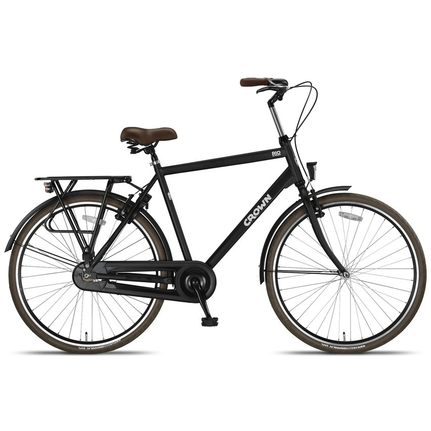 Crown Rio Herenfiets 28 inch 55cm Zwart - Ado Bike