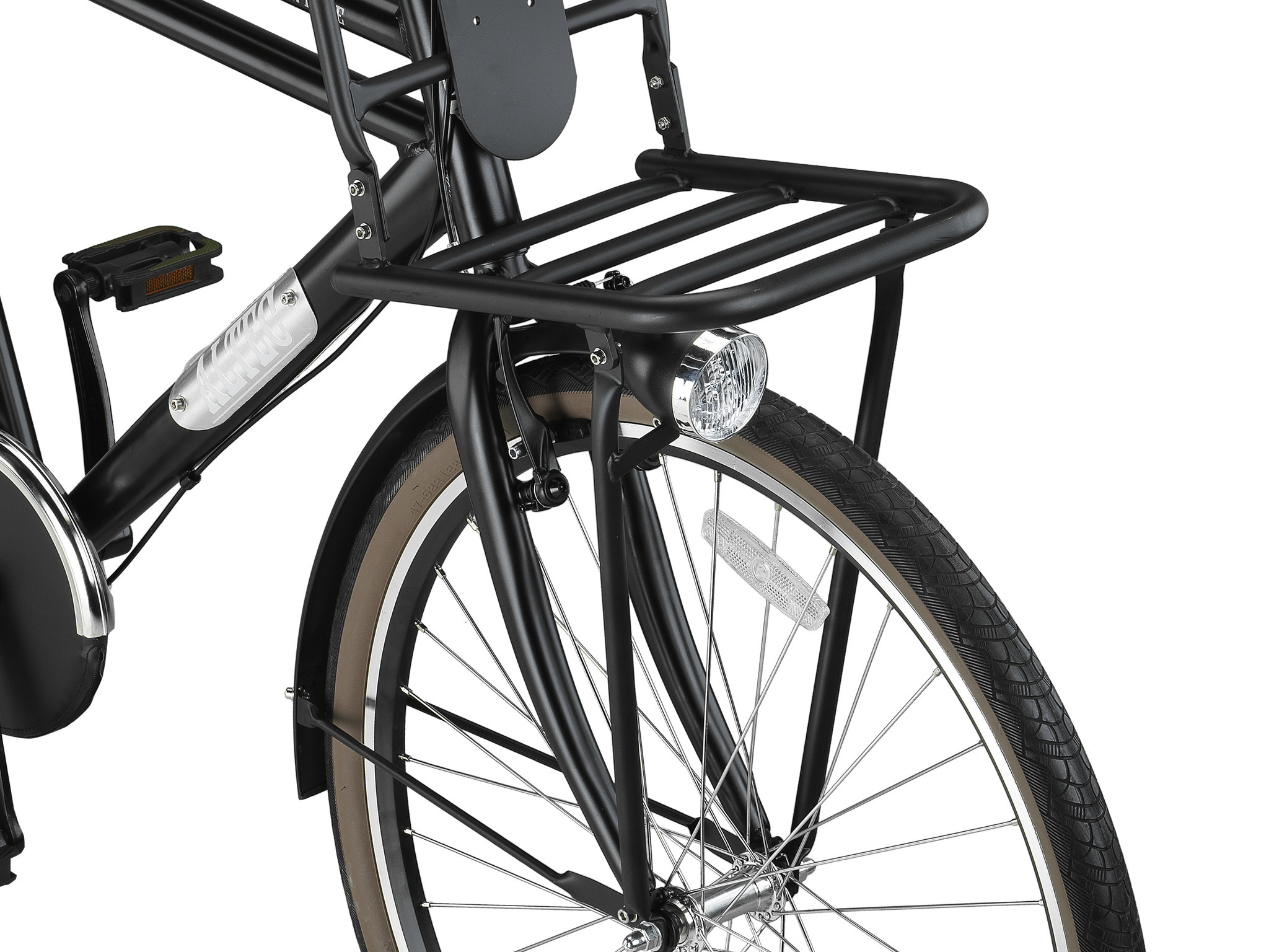 Altec Vintage Transportfiets 28 inch 61cm Mat Zwart 3v - Ado Bike