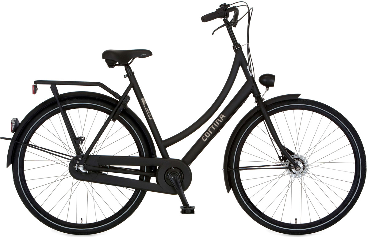 Cortina U1 Damesfiets 28 inch Black Matt 3v - Ado Bike