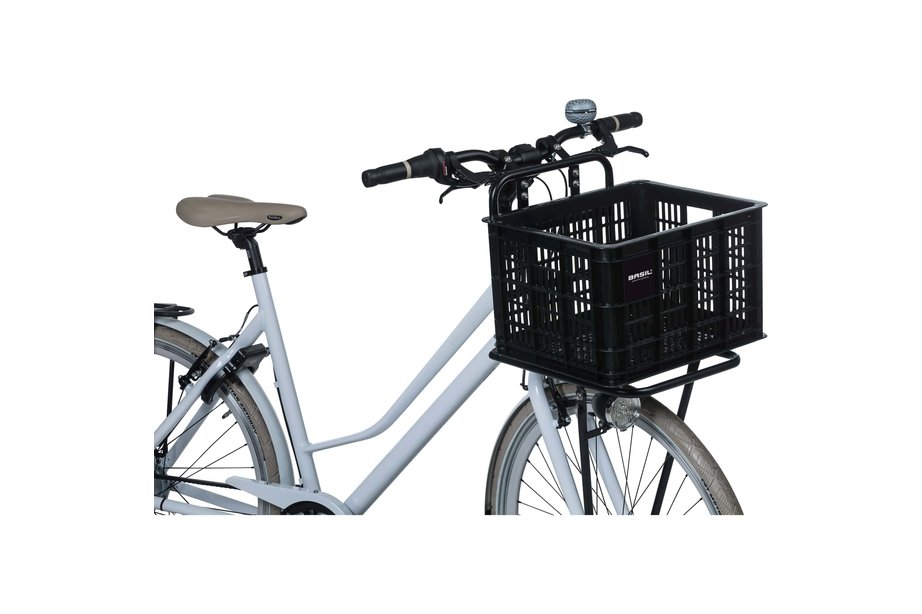 Basil fietskrat M medium zwart - Ado Bike