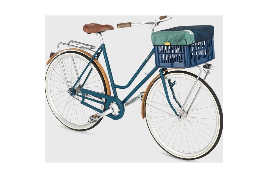 Urban Proof fietskrat cover Recycled blauw/groen - Ado Bike