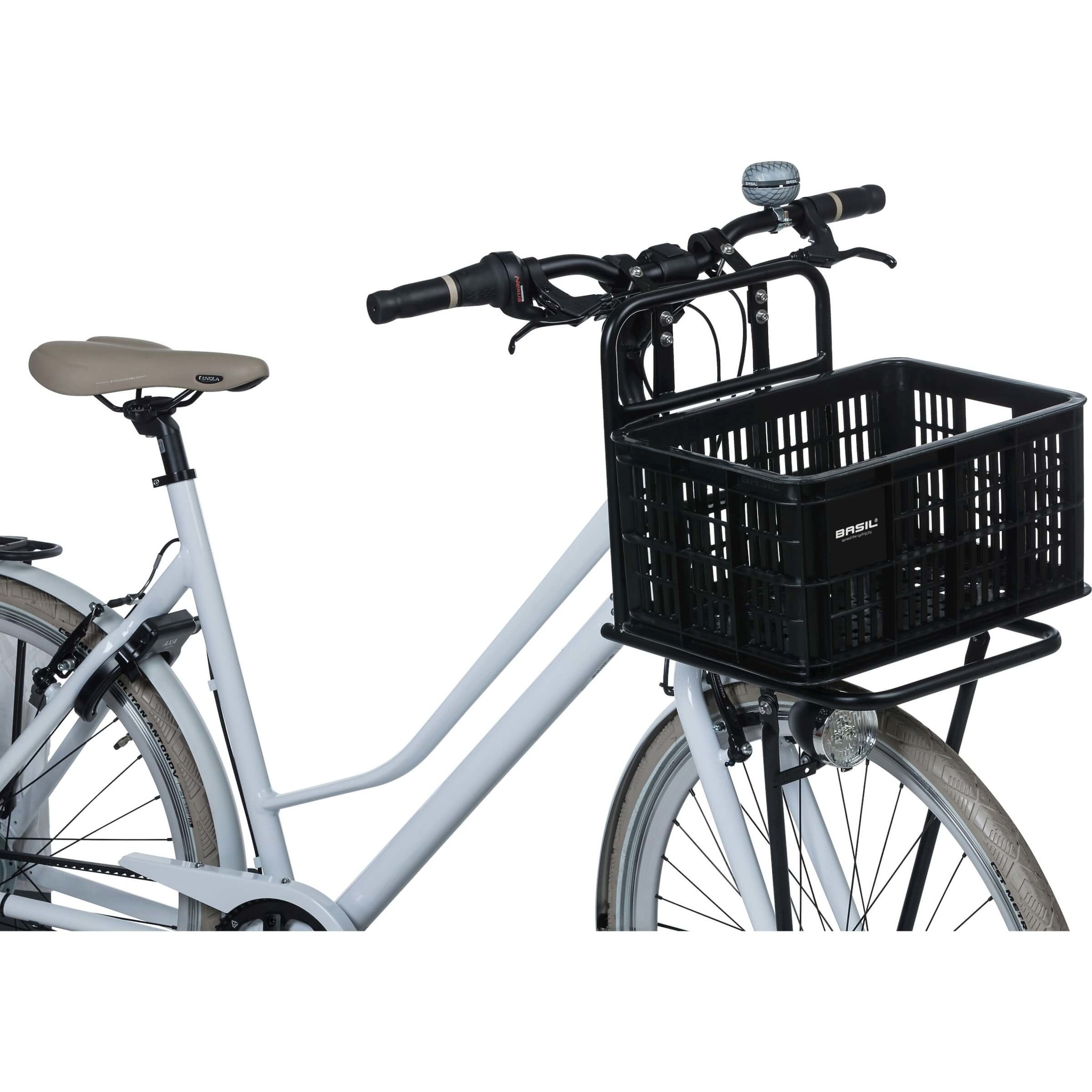 Basil fietskrat S klein zwart - Ado Bike