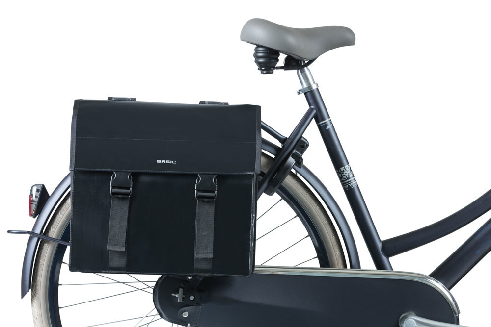 Basil fietstas dubbel Urban load zwart - Ado Bike