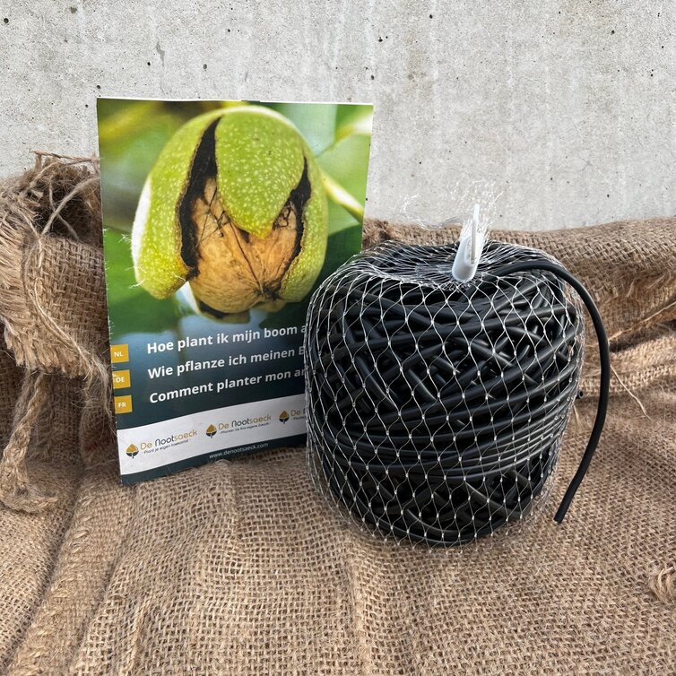 Bindeschlauch 4,5 mm. Schwarzes eingewickelt im Netz. (XL-Paket)