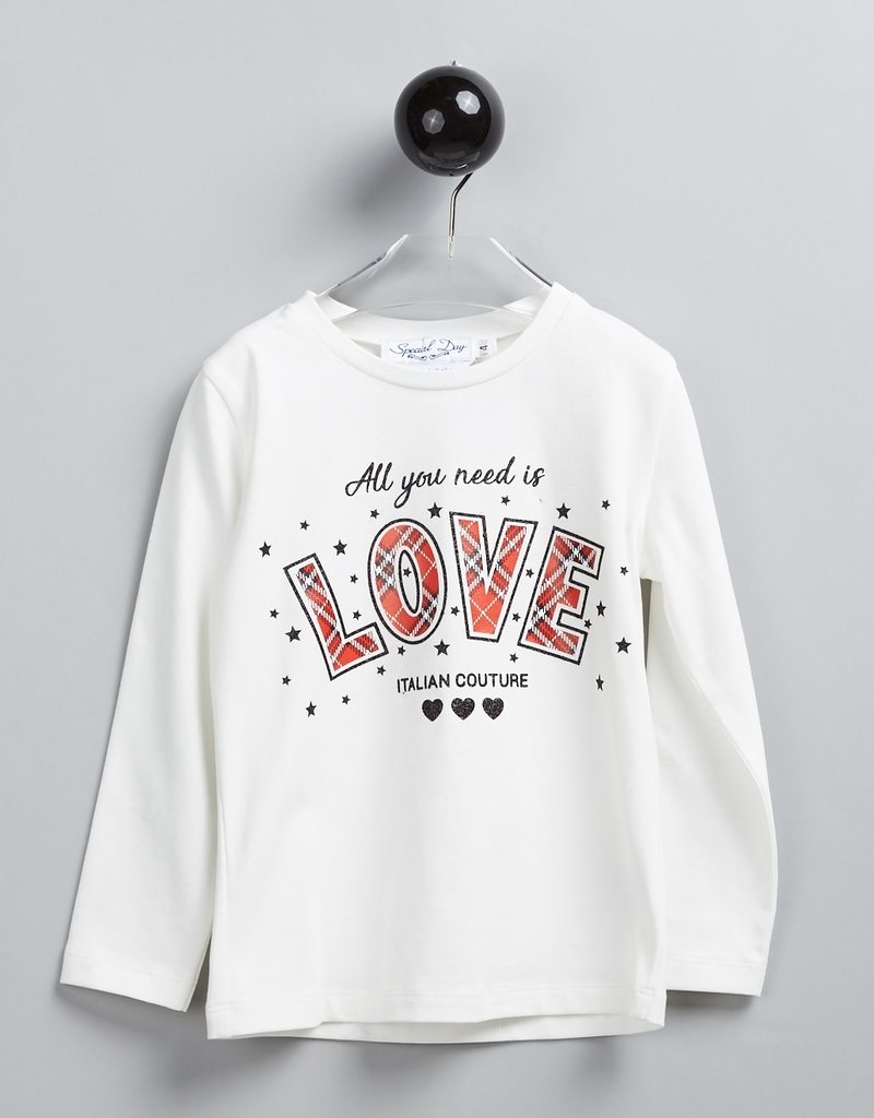 Special Day t shirt ecru love