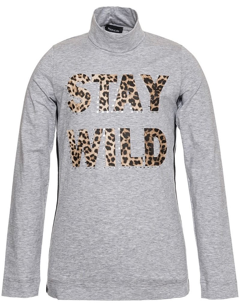 Monnalisa top zwart stay wild