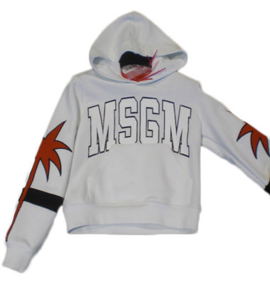 MSGM sweater kap hoodie wit