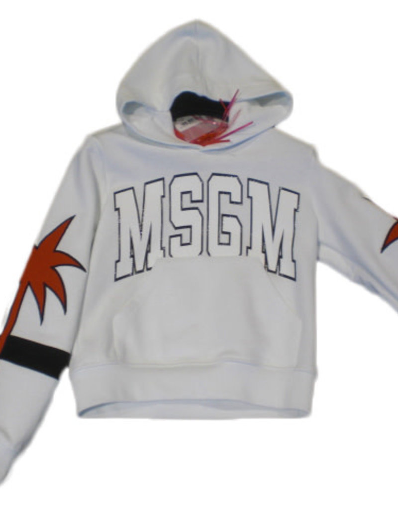 MSGM sweater kap hoodie wit