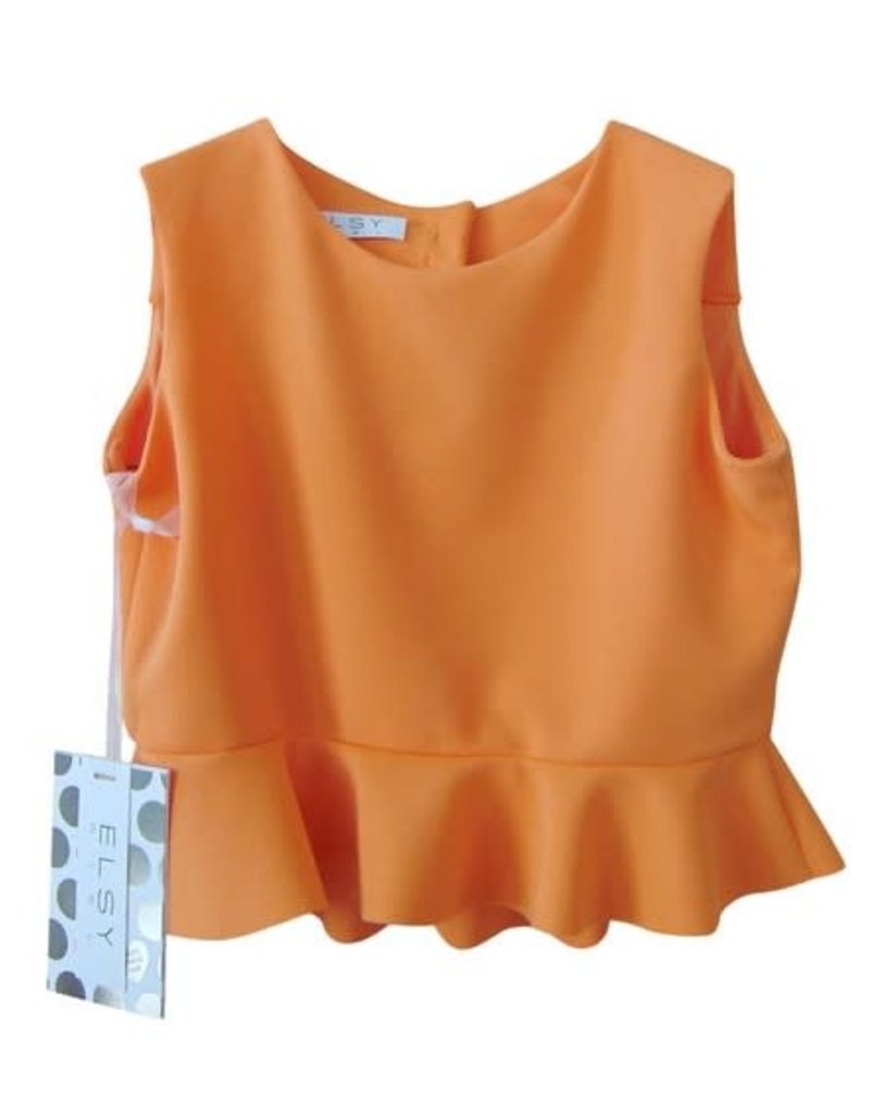 Elsy top oranje effen