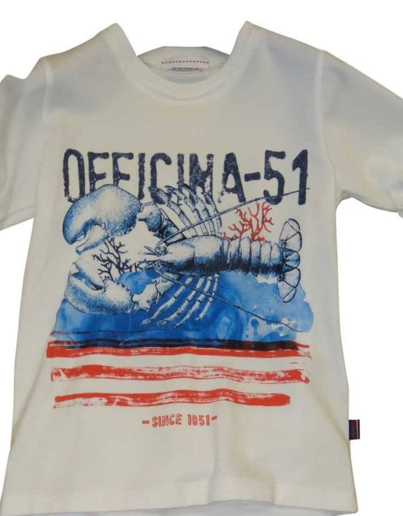 Officina51 T-shirt wit krab