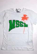MSGM T-shirt wit fluo opdruk