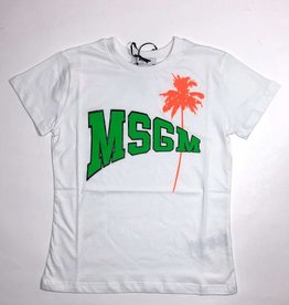 MSGM T-shirt wit fluo opdruk