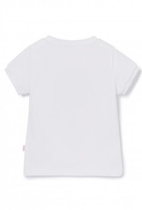 Il Gufo T-shirt uil wit + roze