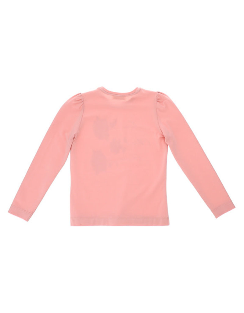 Monnalisa 1 T-shirt zalm/rose lm ecru roos