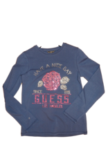 Guess t-shirt blauw met strass