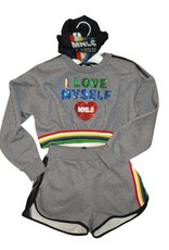 Monnalisa 1 T-shirt grijs love myself