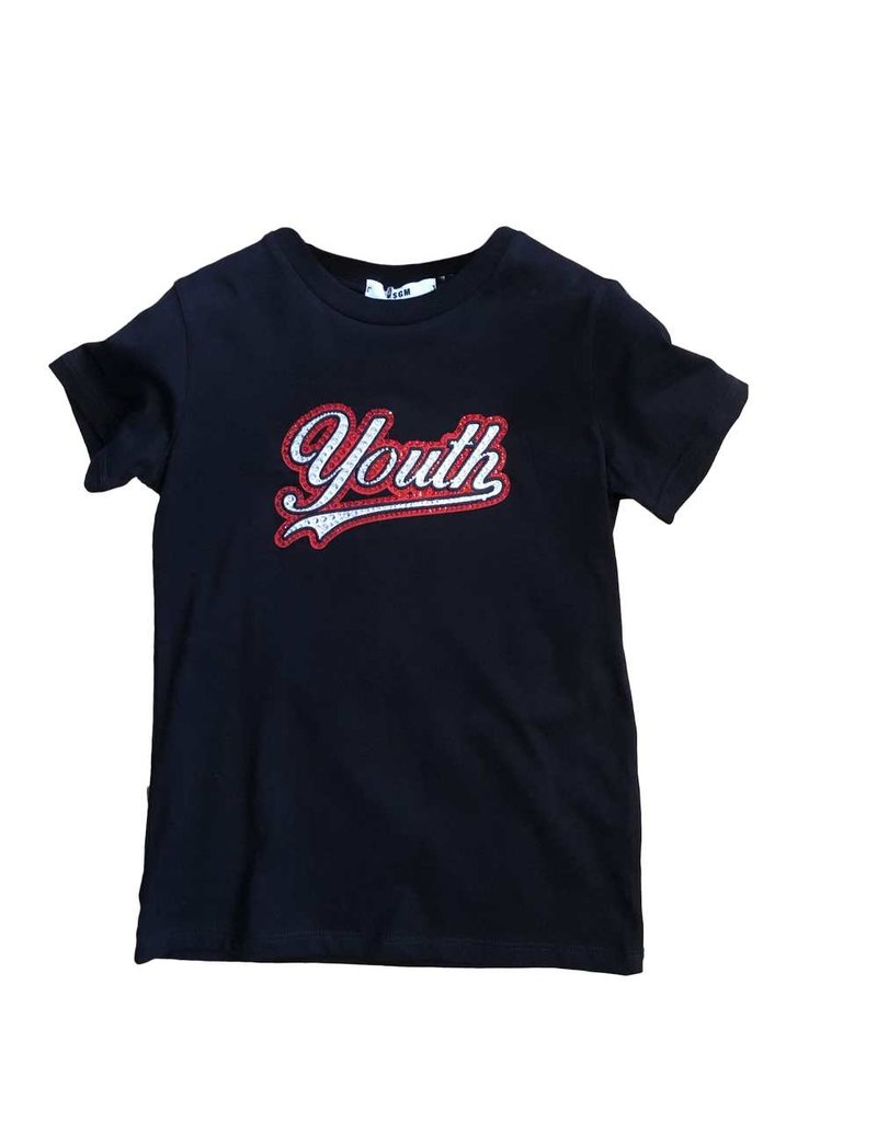 MSGM T-shirt km zwart youth