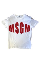 MSGM T-shirt wit rode letters km