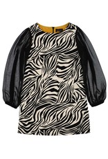 Monnalisa jurk zwart wit zebra