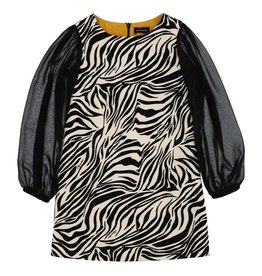 Monnalisa jurk zwart wit zebra