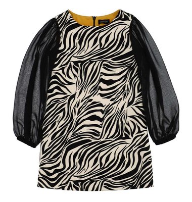 Monnalisa jurk zwart wit zebra